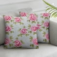 thumbnail image 2 of Nawypu  Roses Polka Dots Pillow Cover Bloom Flourish Peony Flower Pillow Protectors Hidden Zippered Encasement Colorful 2pcs, 2 of 6
