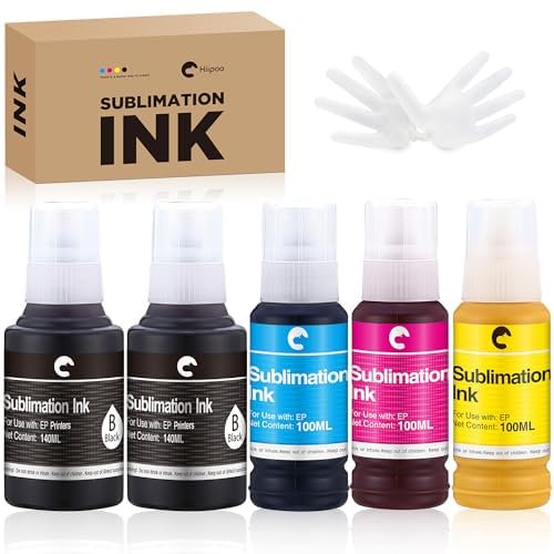 Botellas recargadas de tinta de sublimación Hiipoo 580 ml para impresoras Epson