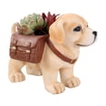 thumbnail image 2 of Pot de Fleurs en Résine Style Rural Labrador - Déco de Balcon et Cour à la Maison, Jardinière Sculpture Multifonctionnelle, Figurine de Chien Résistante aux Intempéries, Café, JKODE, 2 of 9