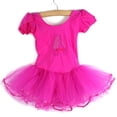 thumbnail image 1 of Robe de Danse Tutu à Manches Courtes Pailletée pour Filles avec Fleurs, 1 of 9