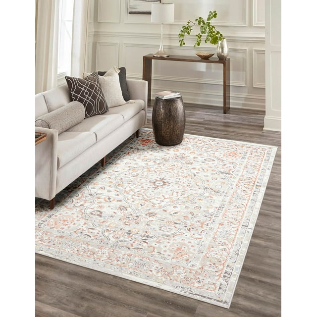 ECARPET Efes Traditional Area Rug for Living Room, Bedroom, Dining Room, Entrance, Hallway and More