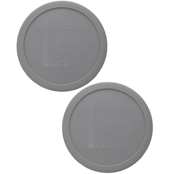 Pyrex 323-PC 1.5qt/1.4L Jet Gray Mixing Bowl Replacement Food Storage Lids - 2 Pack