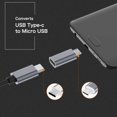 thumbnail image 3 of USB C to Micro USB Adapter (4-Pack), Type C Female to Micro USB Male, Conversion Connector for Charging and Data Syncing (Gray), 3 of 5