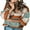 Brown, variant on DOKOTOO Women Sweater Tops Autumn Winter V-Neck Oversized Colorblock Knitted Pullover Blouses Jumper Tops XL 16-18