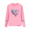 thumbnail image 2 of Girls Pink Sparkle Heart Long Sleeve Shirt, Kids Graphic Tee, Soft Stretchy Top for Kids Tween Play & Casual, Sizes 2T-14,Size 5-6 T, 2 of 6