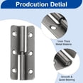 thumbnail image 3 of Uxcell 2Pcs Bisagra Desmontable, Bisagras Desmontables de 2" para Mano Izquierda, Negros, 3 of 5