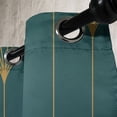 thumbnail image 3 of Ambesonne Art Deco Grommet Curtain, Teal Simple Vintage Motif, 50"x120", Teal and Sand Brown, 3 of 5
