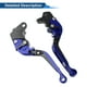 thumbnail image 5 of Palancas de freno y embrague cortas y largas para Yamaha WR125X 2009-2015, palanca de freno ajustable de motocicleta, aleación de aluminio, cabeza azul, mango negro, 5 of 6