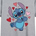 thumbnail image 3 of Lilo & Stitch - Valentine's Day Heart Eyes Stitch - Women's Oversized T-Shirt, 3 of 5