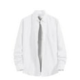 thumbnail image 6 of Afuyipoi Mens Casual Button Up Shirts Long Sleeve Shirts,Lightweight Stand Collar with Pocket Classic Men's Shirt White 2XL, 6 of 6