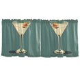 thumbnail image 7 of Yayeee Kitchen Curtains Tier Set of 2 Light Filtering 57"x24" Over Sink Window Panels, Beige Martini, 7 of 7