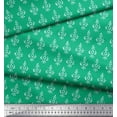 thumbnail image 3 of Soimoi Green Cotton Jersey Fabric Floral Block Print Fabric by the Yard 58 Inch Wide, 3 of 3