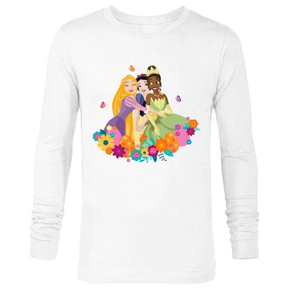 Disney Princess Rapunzel Snow White Tiana Spring Easter Eggs - Long Sleeve T-Shirt for Men - Customized-White