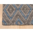 thumbnail image 2 of EORC Gray Handmade Wool & Viscose Transitional Raga Rug, 5' x 8', 2 of 4