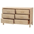 thumbnail image 3 of bali & pari Lanica Japandi Dresser, 6-Drawer, Sun-Bleached Rattan, 3 of 11