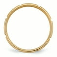 thumbnail image 2 of 14k Yellow Gold 6mm Standard Weight Comfort Fit Brushed/Polished Beveled Edge with Vertical Lines Wedding Band Size 9 YB116S, 2 of 3