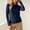 Navy, variant on Mooqilaa Women's Cotton Long Sleeve Tops, Casual Basic Spring Fall Crew Neck Layering Tees Light Blue Size S