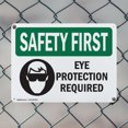 thumbnail image 5 of (2 Pack) Eye Protection Required With Symbol OSHA Safety First Sign 10 Inch X 7 Inch Indoor / Outdoor Rust-Free Aluminum Metal Signs for Workplace, Workshop, and Construction Site, Made, 5 of 8
