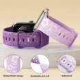 thumbnail image 3 of Correa Con Grabado Floral Compatible Con Apple Watch Band De 38 Mm, 40 Mm, 41 Mm, 42 Mm, 44 Mm, 45 Mm, 46 Mm, 49 Mm, Correa De Silicona Brillante Con Diseño De Flores Silvestres Para Iwatch Band Serie, 3 of 5