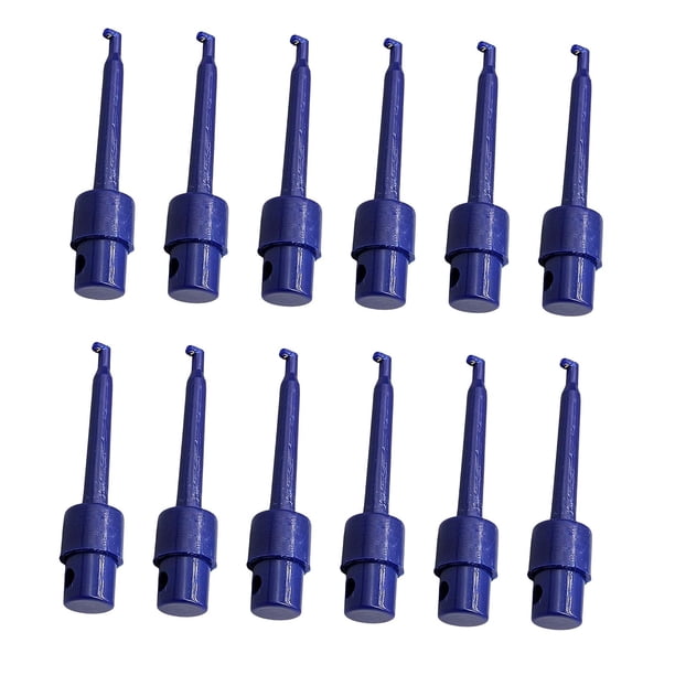 12 pinzas para señuelos de pesca, alicates de pesca, accesorios, compactos y portátiles. Azul