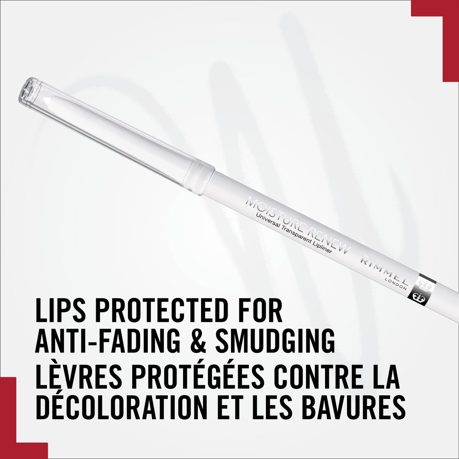 Rimmel London Crayon à lèvres Moisture Renew, au beurre de karité, protège le rouge à lèvres, 100% Sans Cruauté Crayon à lèvres