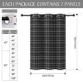 Black and Gray Checkered Pattern Blackout Curtains,Triple Weaved Fabric ...