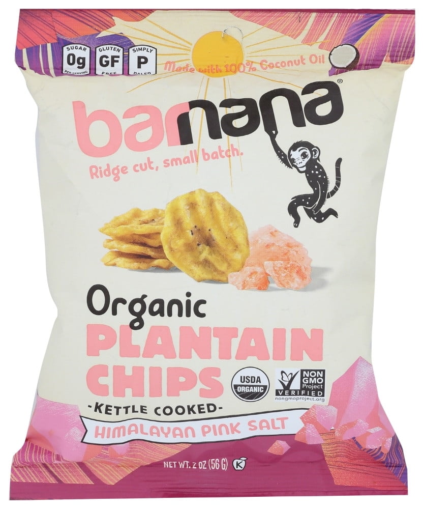 Barnana Organic Plantain Chips Himalayan Pink Salt 2 oz