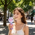 thumbnail image 6 of Yeciiwht Mini USB Rechargeable Handheld Fan, Portable Small Fan for Outdoor Students with Lighting Effects, 6 of 6