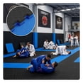 thumbnail image 4 of Piso Tatami 4m² 4pz Artes Marciales Gym Foamy 100x100x2cm Azul/Negro, 4 of 5