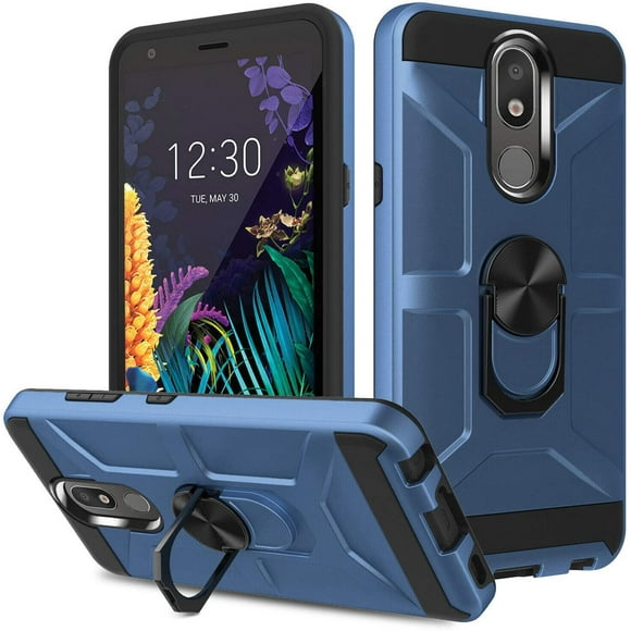 FYBTO for LG Journey LTE L322DL Phone Case,Miltary Grade Drop Protection Magnetic Ring Kickstand Hybrid Dual Layer Plastic PC+TPU Impact Resistant Case Cover for Tracfone LG Journey [Matte