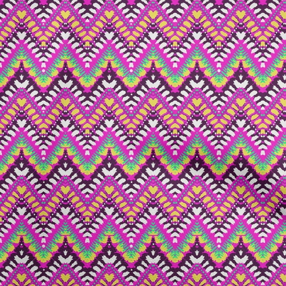 oneOone Polyester Lycra Fuschia Pink Fabric Ikat Diy Clothing Quilting Fabric Print Fabric By Yard 56 Inch Wide