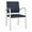 Castillo Batik Blue, variant on Newport Reception Waiting Room 18.5" Guest Chair / Silver Steel / Blue