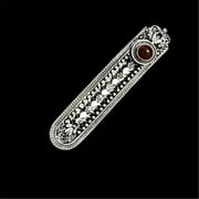 Judaica Kingdom BZ-MZ-91LS-5 Sterling Silver Mezuzahs - Sterling Silver Mezuzah Turquoise