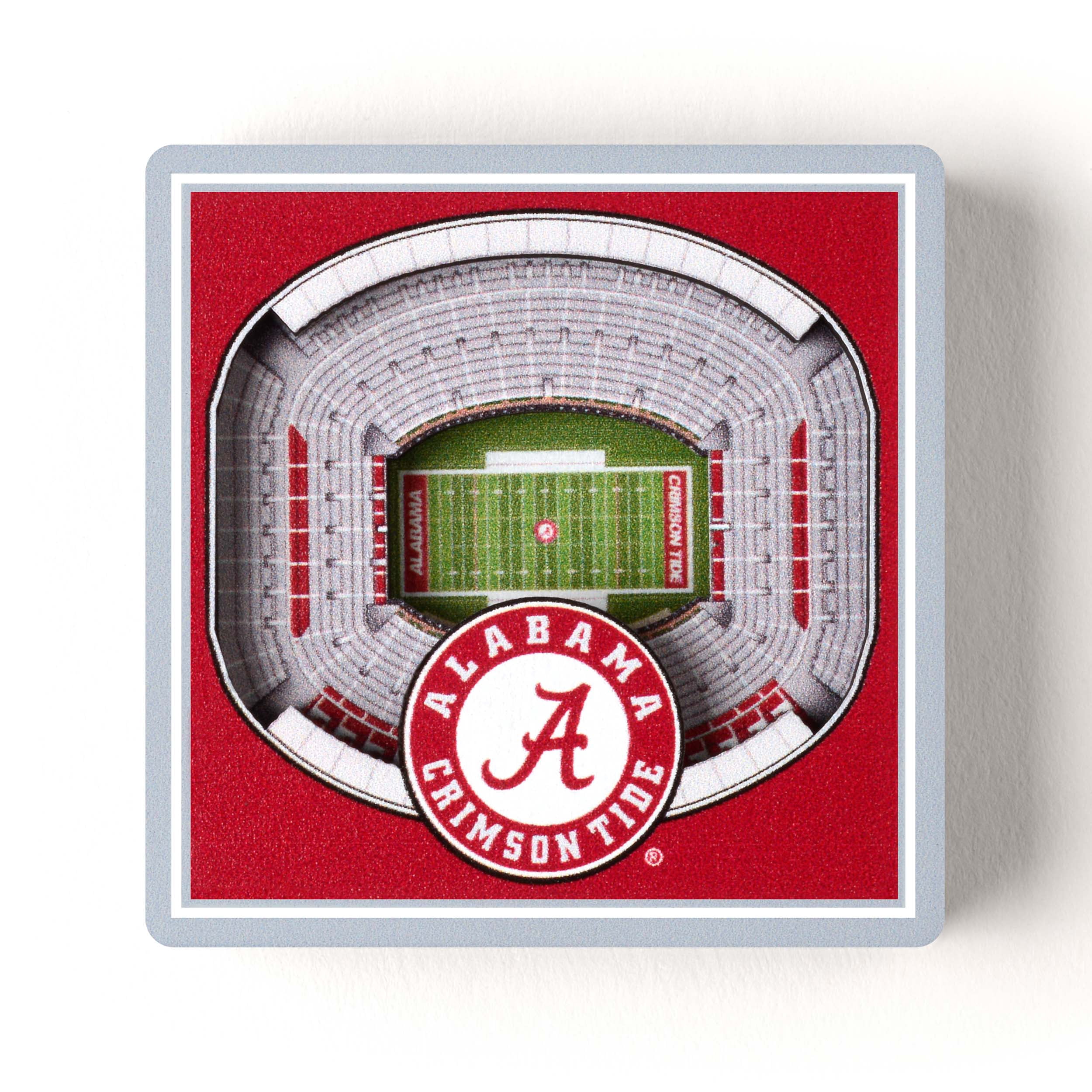 YouTheFan NCAA Alabama Crimson Tide 3D StadiumView Magnet