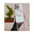 thumbnail image 2 of Electroplated transparent magnetic Magsafe wireless charging case suitable for iPhone 15  14  11  12  13 Pro Max  necklace case, 2 of 6