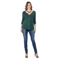 thumbnail image 3 of Womens Criss Cross Round Hem Top, 3 of 5