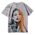 thumbnail image 3 of TayIor Sw1ft Chemises, Tyler Sw1ft Merch, Tyler Sw1ft, Mode Décontractée Imprimée Col Rond Manches Courtes Blouse Femmes Graphique Amateur de Musique Chemises TKFASHION Or m, 3 of 3
