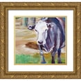thumbnail image 1 of Seay, Anne 13x12 Gold Ornate Wood Framed with Double Matting Museum Art Print Titled - Cow, 1 of 4