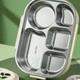 thumbnail image 4 of Thermal Lunch Box With Divided Sections Stainless Steels Leak Proof Container For Picnics School Meals, 4 of 7