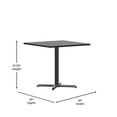 thumbnail image 4 of Emma + Oliver 36" Square Black Laminate Table Top with 30"x30" Table Height Base, 4 of 8