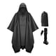 thumbnail image 2 of Poncho de lluvia con capucha, Poncho para adultos, abrigo de lluvia, ropa impermeable portátil, capa de lluvia reutilizable, chaqueta impermeable para Negro, 2 of 8