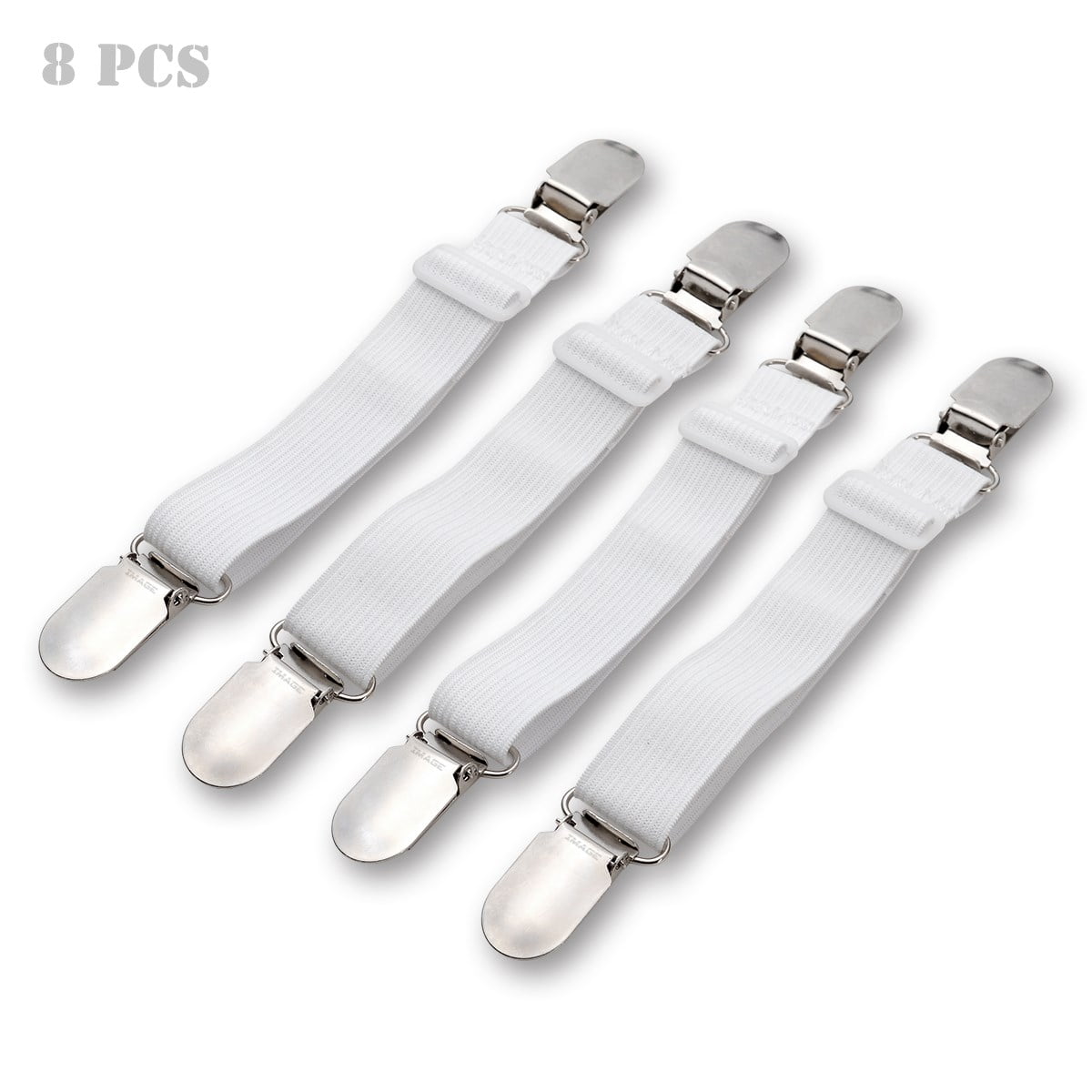 Korlon 4 Pack Adjustable Heavy Duty Bed Sheet Clips, Cover Grippers  Suspenders Holder Bed Sheet Fasteners