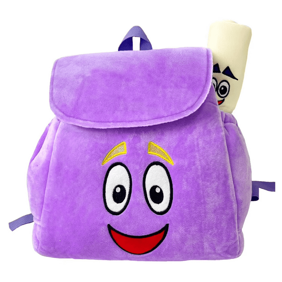 Brtukke Plush Explorer Backpack 9.5 in, Purple