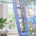 thumbnail image 4 of Yayeee Window Curtains Light Filtering 63"x42" Grommet Panel Pair Home Living Room Decor, Blue Window, 4 of 7