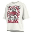 thumbnail image 2 of Women's Pressbox White Arkansas Razorbacks Harmony Oversized T-Shirt, 2 of 3