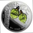 thumbnail image 1 of 2017 Guinea Silver Proof Bohemian Glass Birch Leaf (Spring), 1 of 5