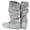 Gray, variant on Jouncing Women's Black Line Dance Boots, Soft Suede Sole Latin Salsa Shoes for West Coast Swing, Comfortable Practice Boots