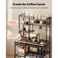 thumbnail image 5 of VEVOR Kitchen Bakers Rack, 5 ft Power Cable Bakers Rack with Power Outlet, Kitchen Stand with X-Shaped Support Bar, 10 S-Shaped Hooks, Coffee Bar Stand for Dishes, Spice Bottles, Built-In Power Strip, 5 of 9