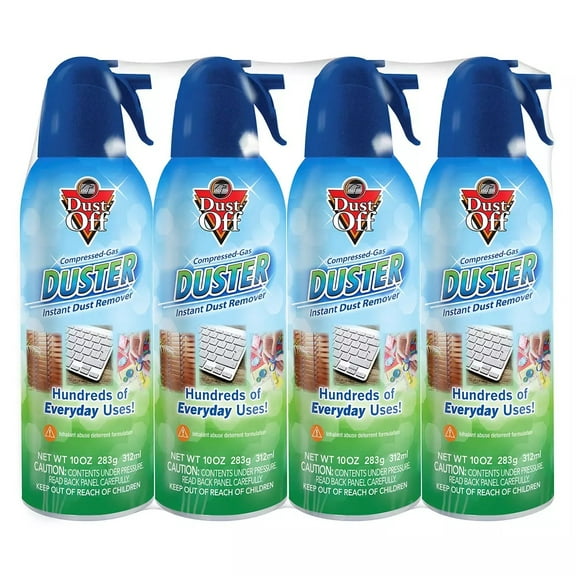 Dust-Off Duster Compressed Gas Instant Dust Remover, 4 pk./10 oz.