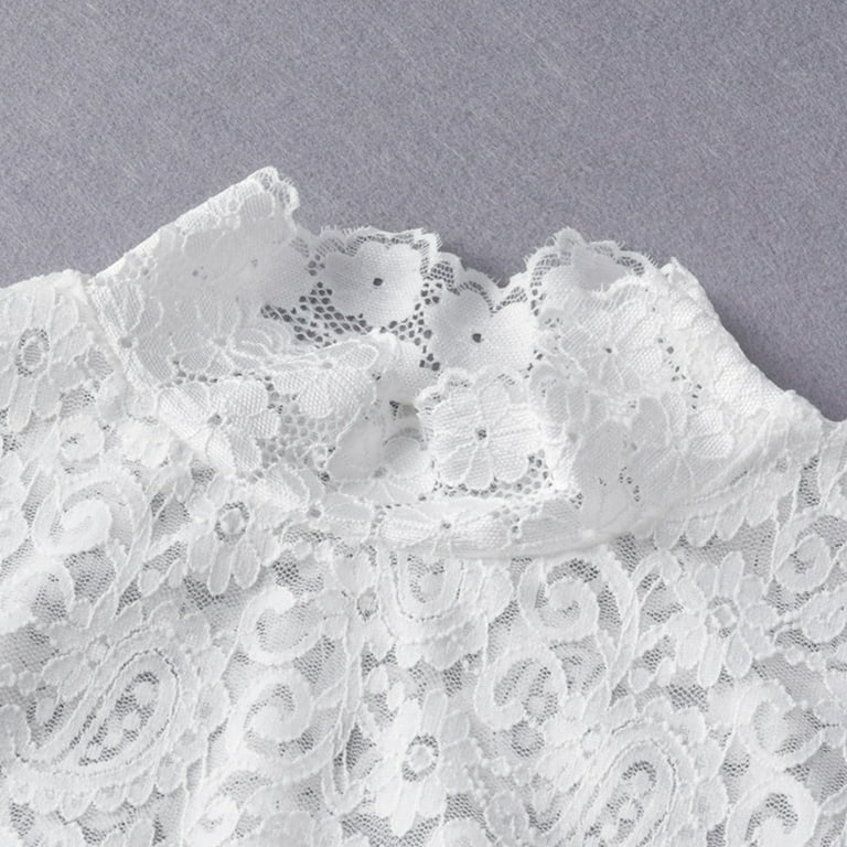 Detached Snowflake Lace Collar with Satin Front Tie – MaisonCléo